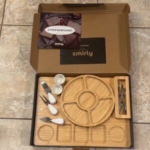 Smirly Bamboo charcuterie Cheese Board Set